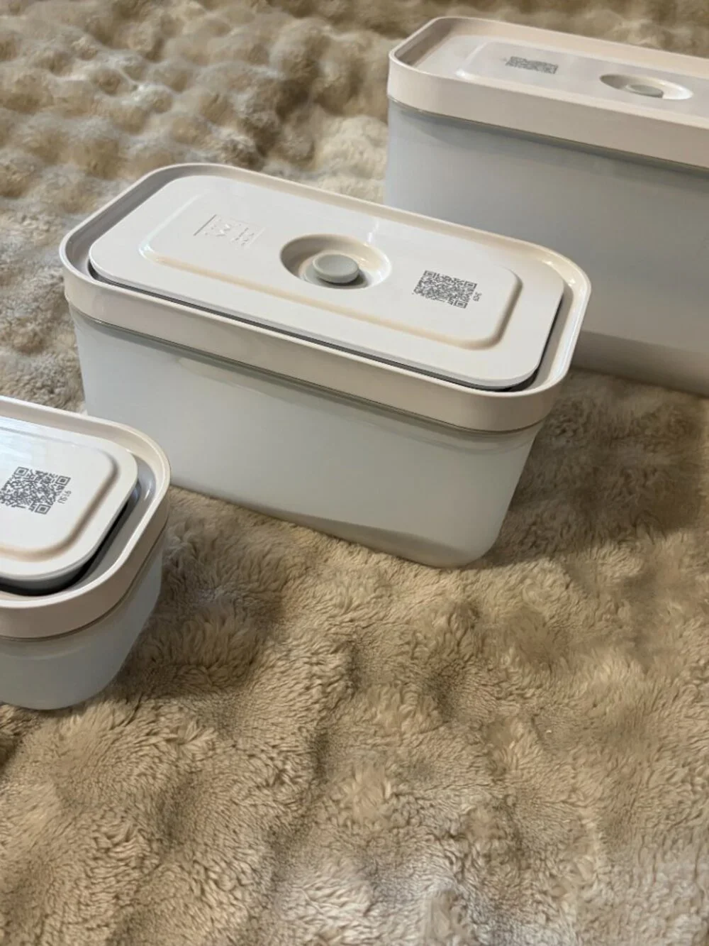 Zwilling Fresh & Save 3 Pc Vacuum Food Storage Container Set Plastic S M L sizes